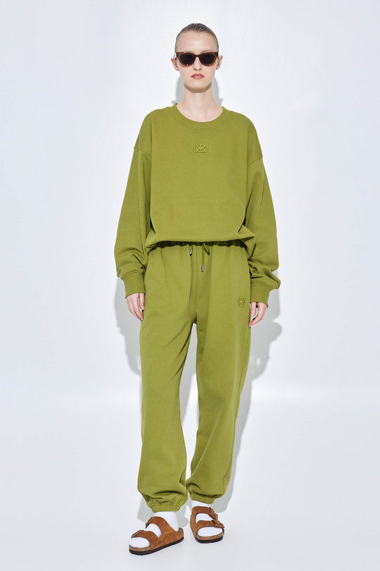 Embroidered Fleece Jogger - Dé Rococo