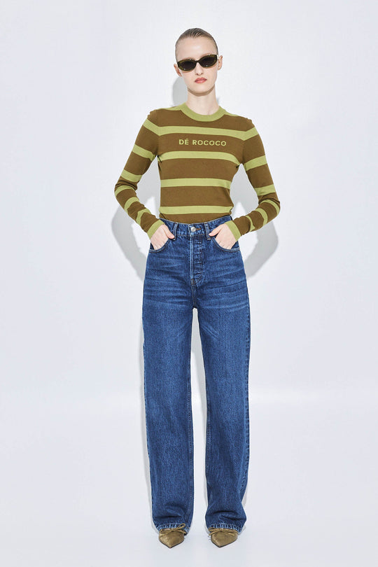 No.8| High Waisted Wide Leg Denim - Dé Rococo