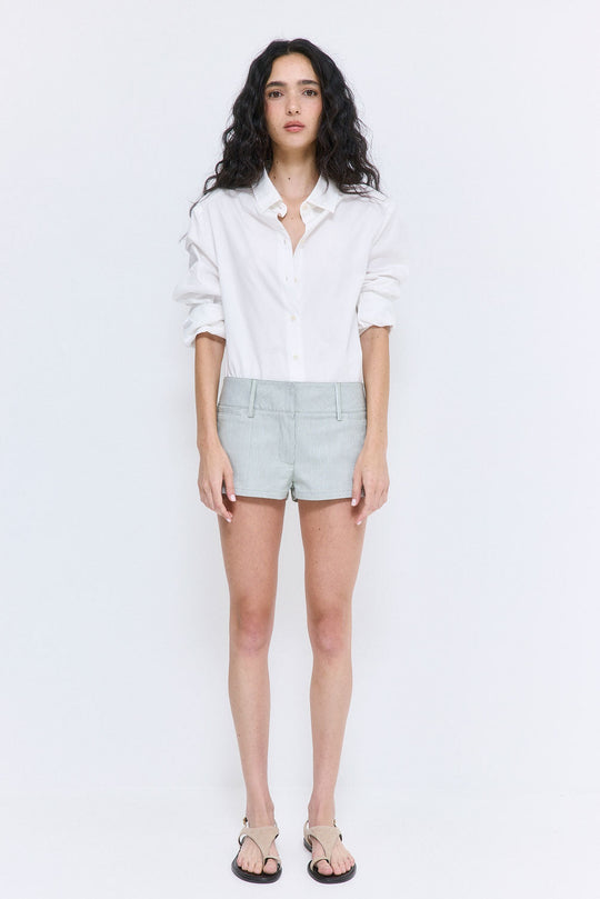 Striped Drill Shorts - Dé Rococo