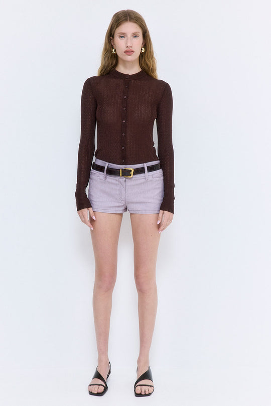 Striped Drill Shorts - Dé Rococo