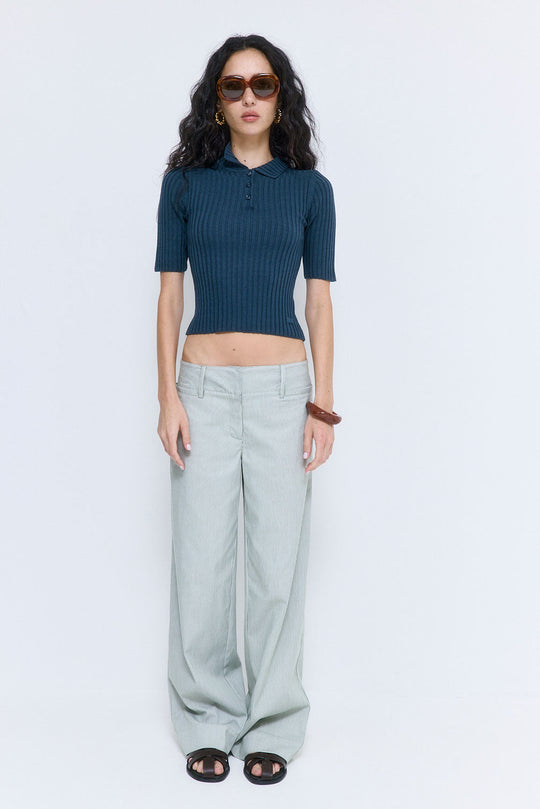 Striped Drill Pants - Dé Rococo