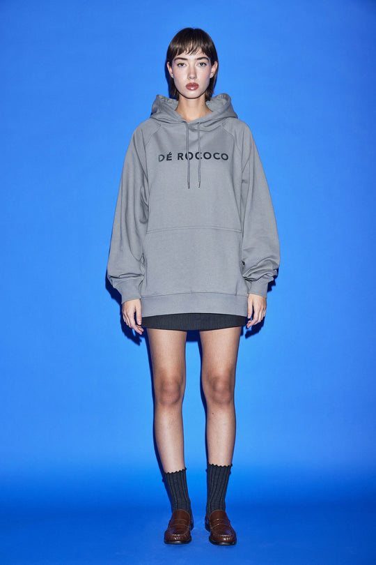 Oversized Flock Fleece Hoodie - Dé Rococo
