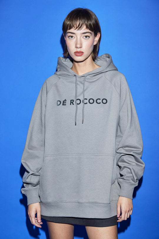 Oversized Flock Fleece Hoodie - Dé Rococo