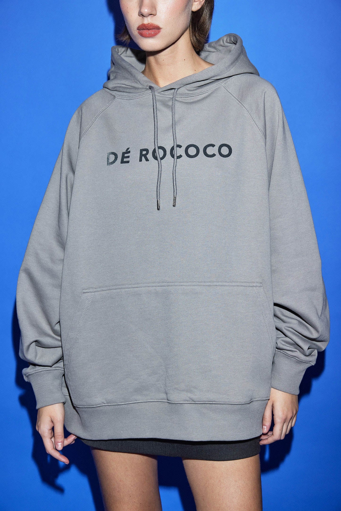 Oversized Flock Fleece Hoodie - Dé Rococo