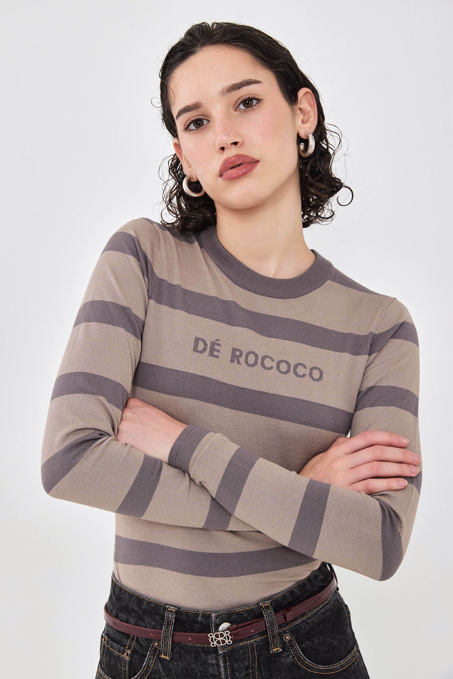 Lightweight Knitted Striped Top - Dé Rococo