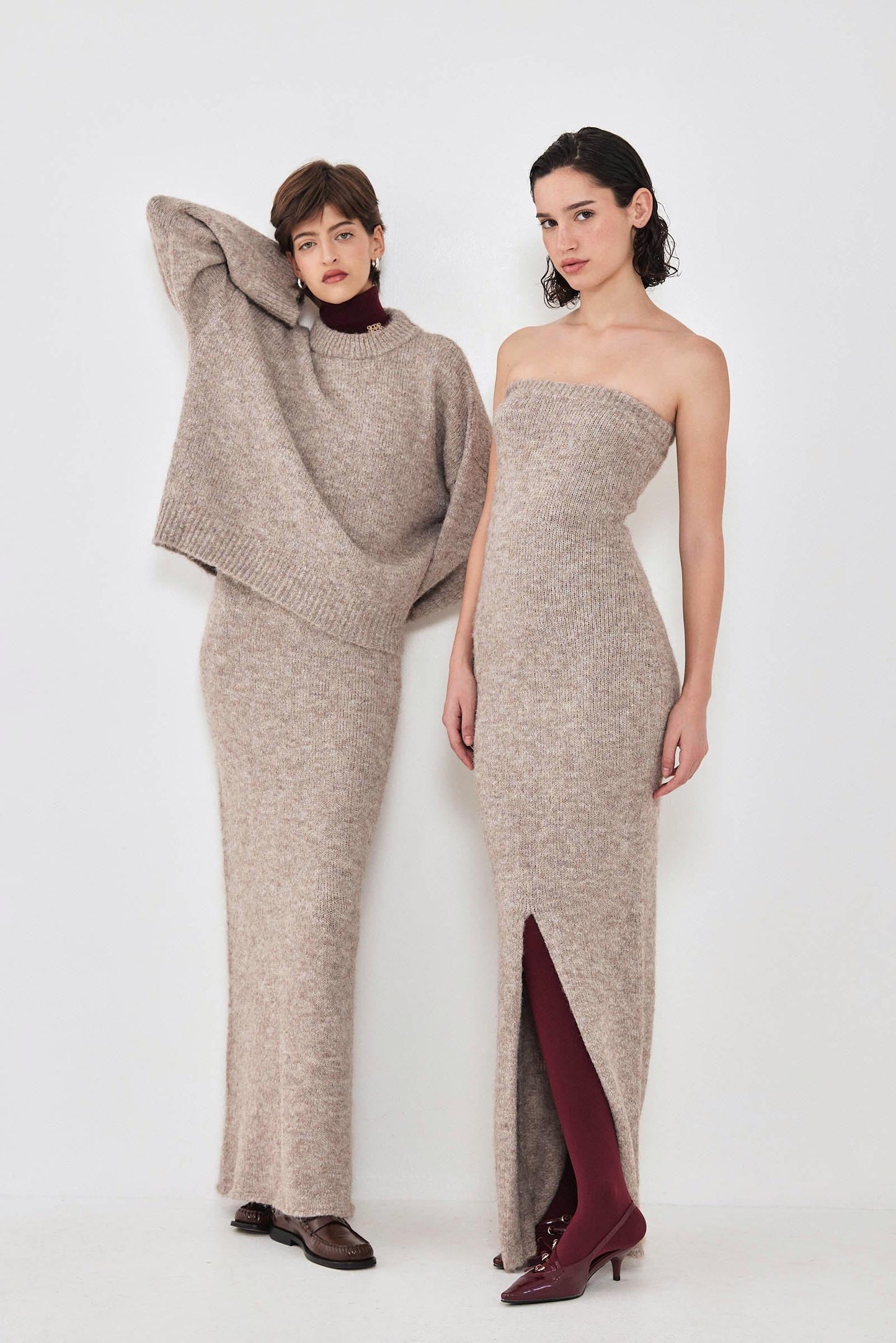 Fuzzy Strapless Maxi Dress - Dé Rococo