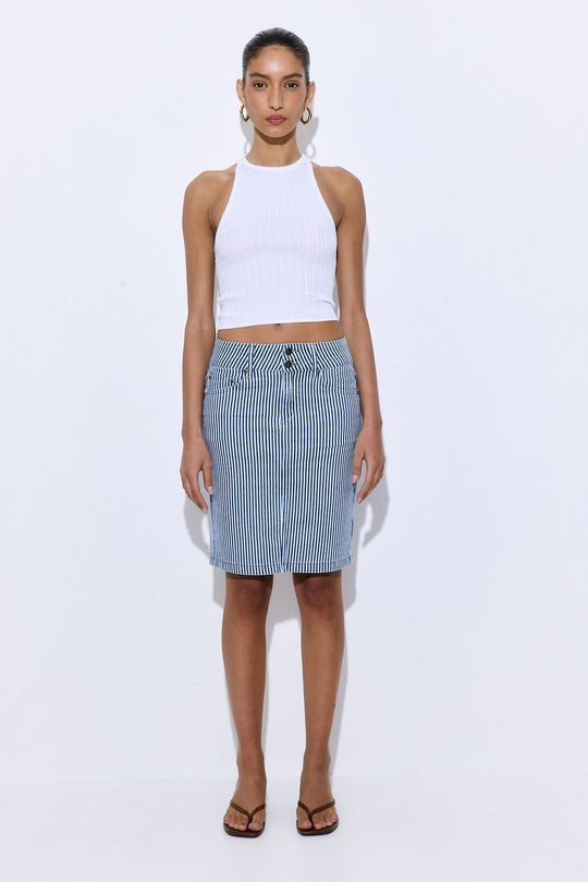 Drill Cotton Midi Skirt - Dé Rococo
