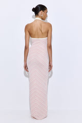 Pattern Knitted Halter Neck Dress