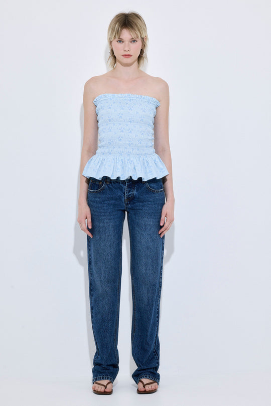 Strapless Shirred Top - Dé Rococo