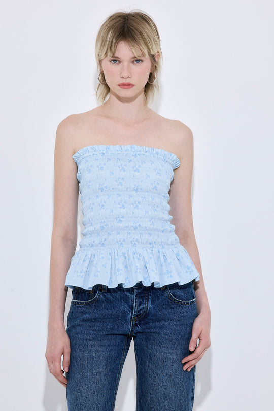 Strapless Shirred Top - Dé Rococo