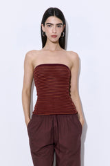 Crochet Strapless Top