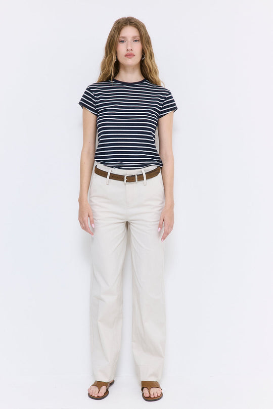 Striped Cup Sleeve Tee - Dé Rococo