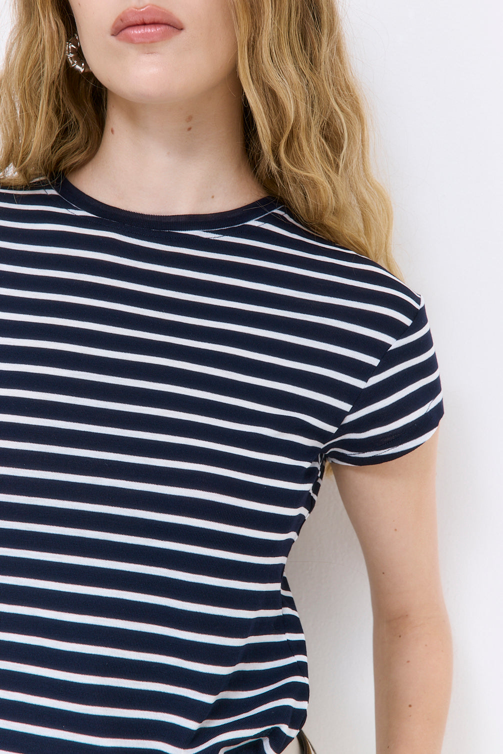 Striped Cup Sleeve Tee - Dé Rococo