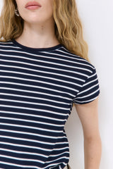 Striped Cup Sleeve Tee