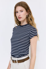 Striped Cup Sleeve Tee