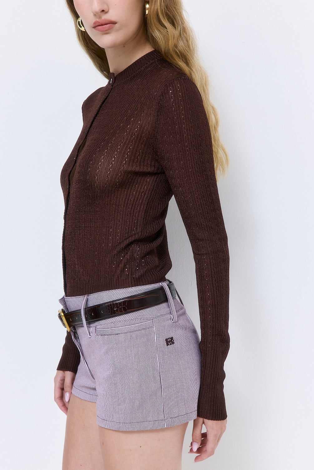 Striped Drill Shorts - Dé Rococo