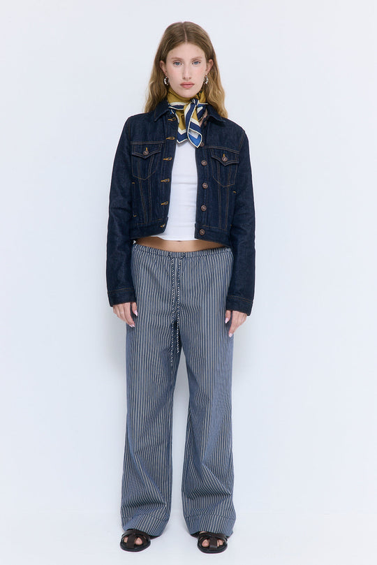 Mid Rise Poplin Pants - Dé Rococo