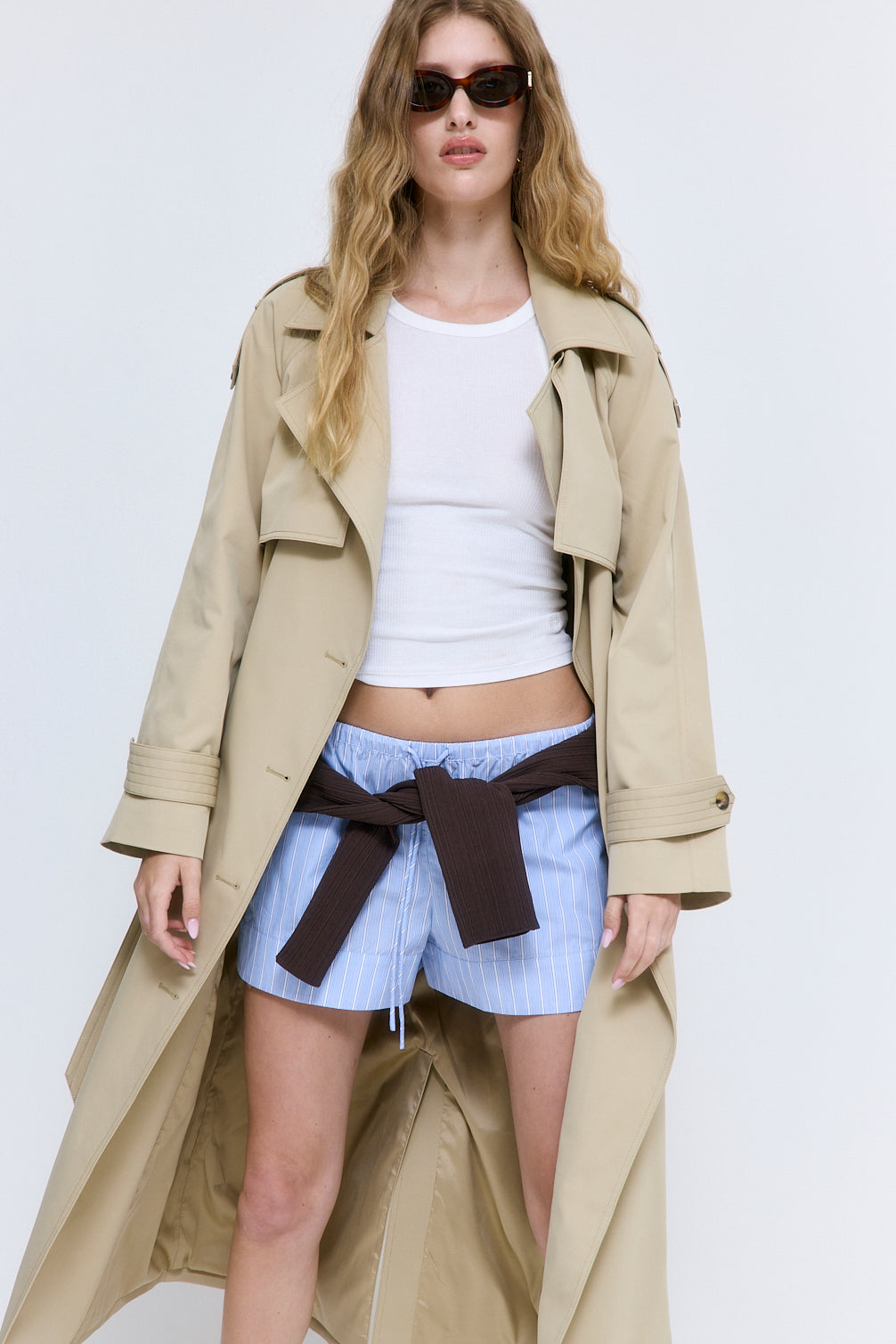 Striped Poplin Shorts - Dé Rococo