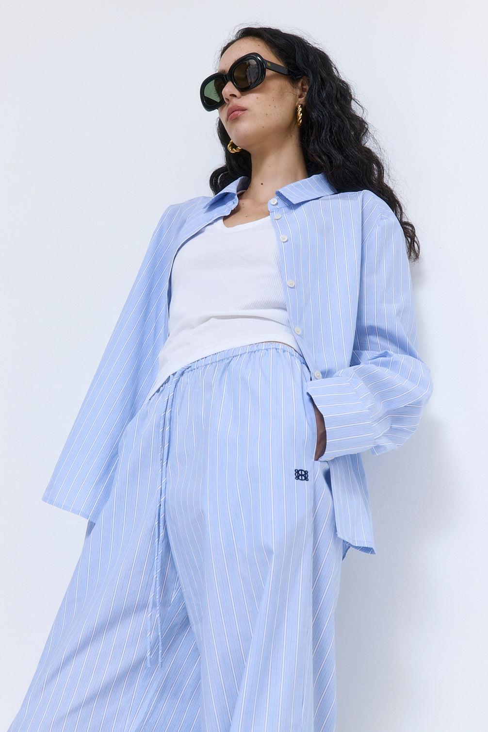 Mid Rise Poplin Pants - Dé Rococo