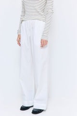Mid Rise Poplin Pants