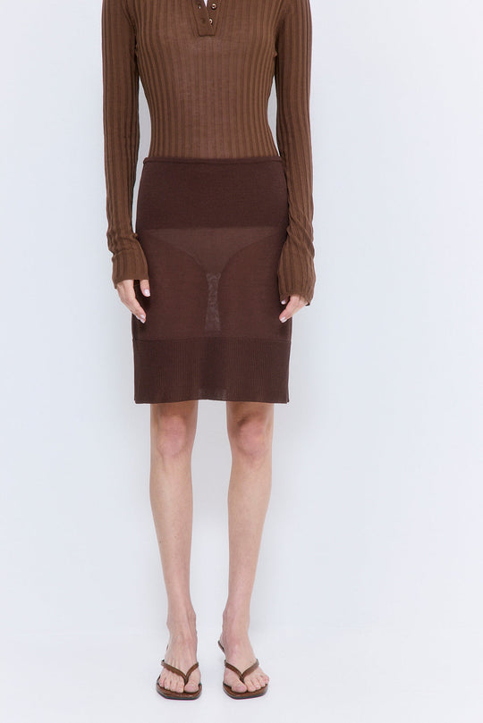 Sheer Midi Skirt