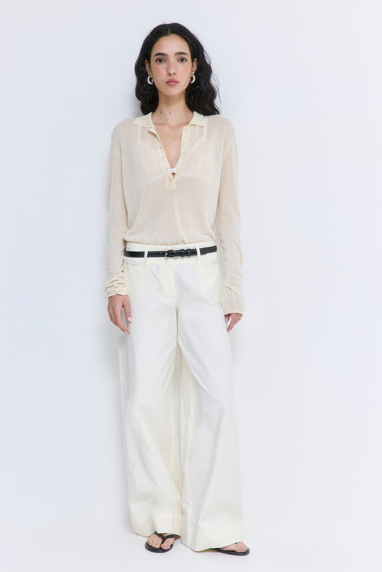 Sheer Polo Tee - Dé Rococo