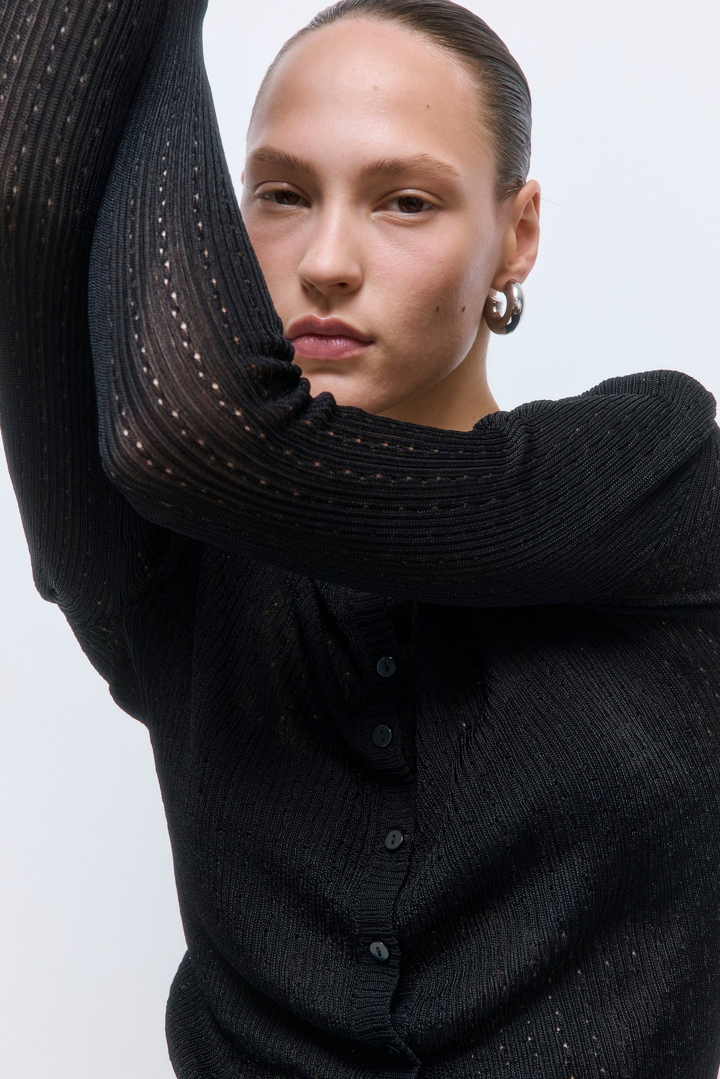 Semi Sheer Crochet Cardigan