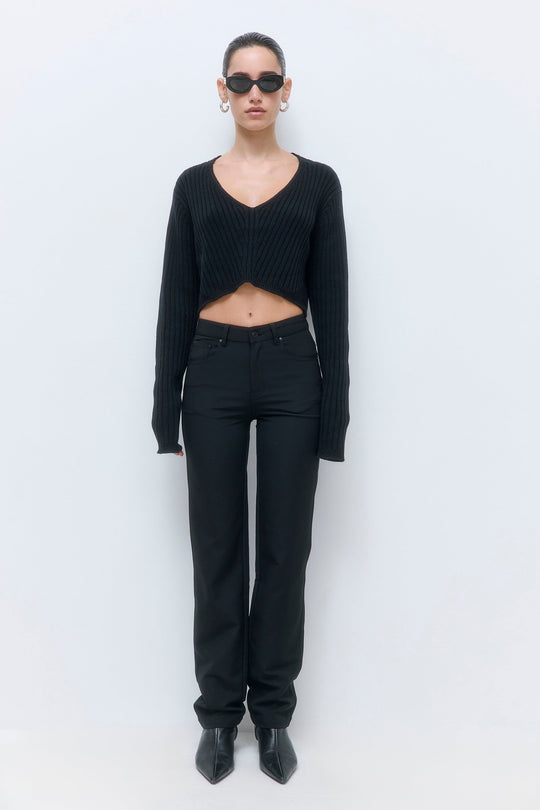 Stretchy Straight Leg Pants - Dé Rococo