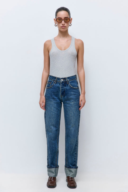 No.16| Mid Waist Straight Denim - Dé Rococo