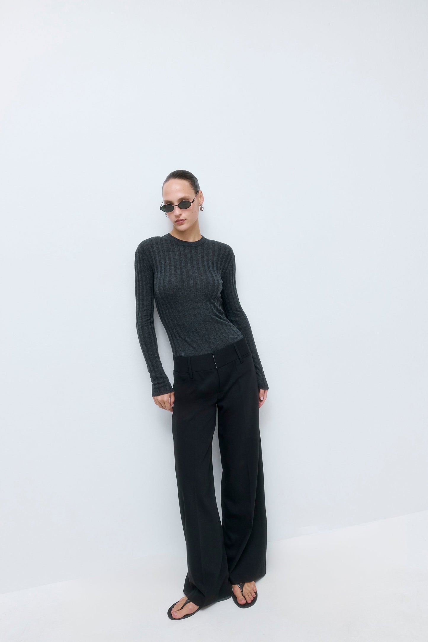 Soft Ribbed Crew Neck