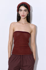 Crochet Strapless Top