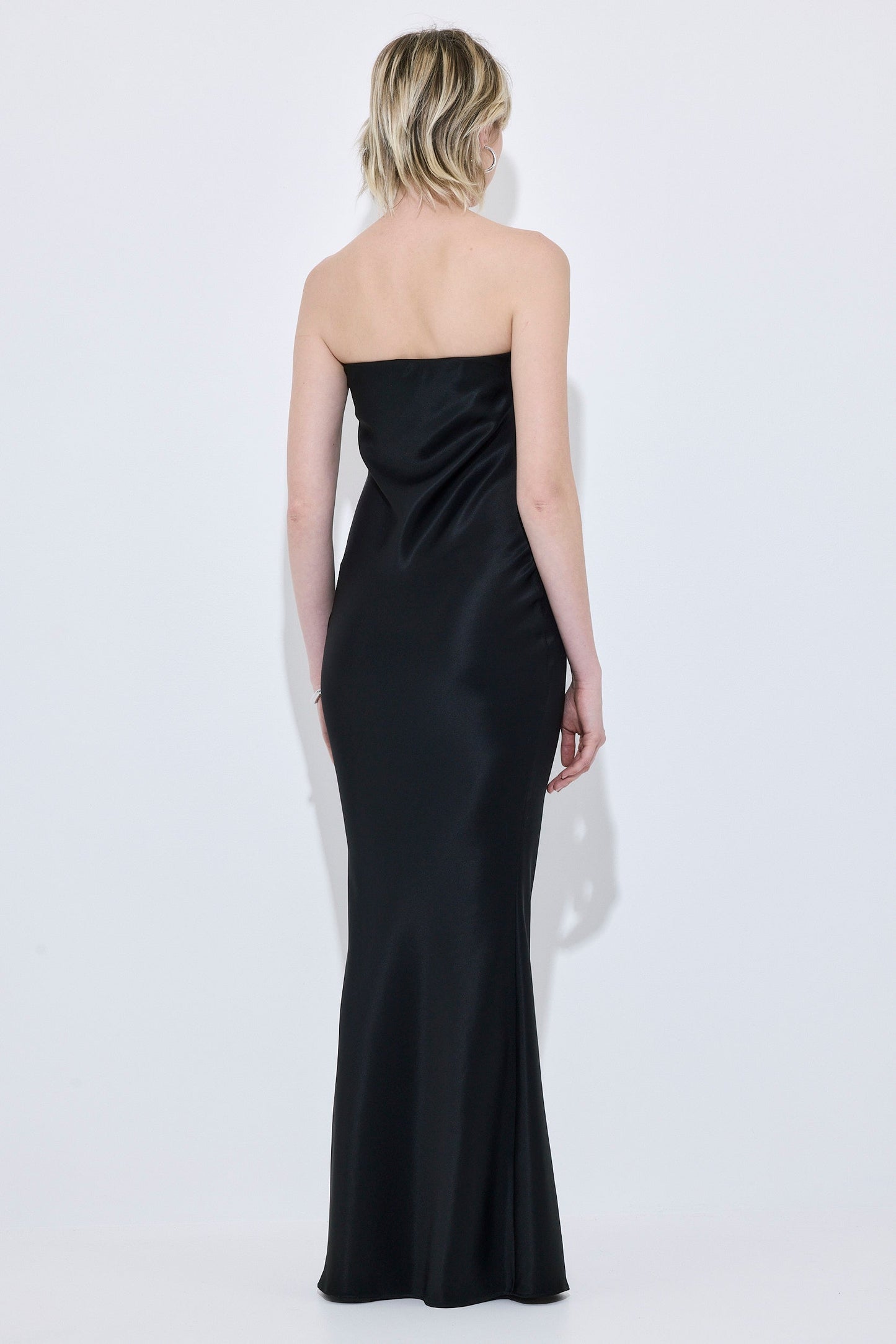 Satin Strapless Maxi Dress - Dé Rococo