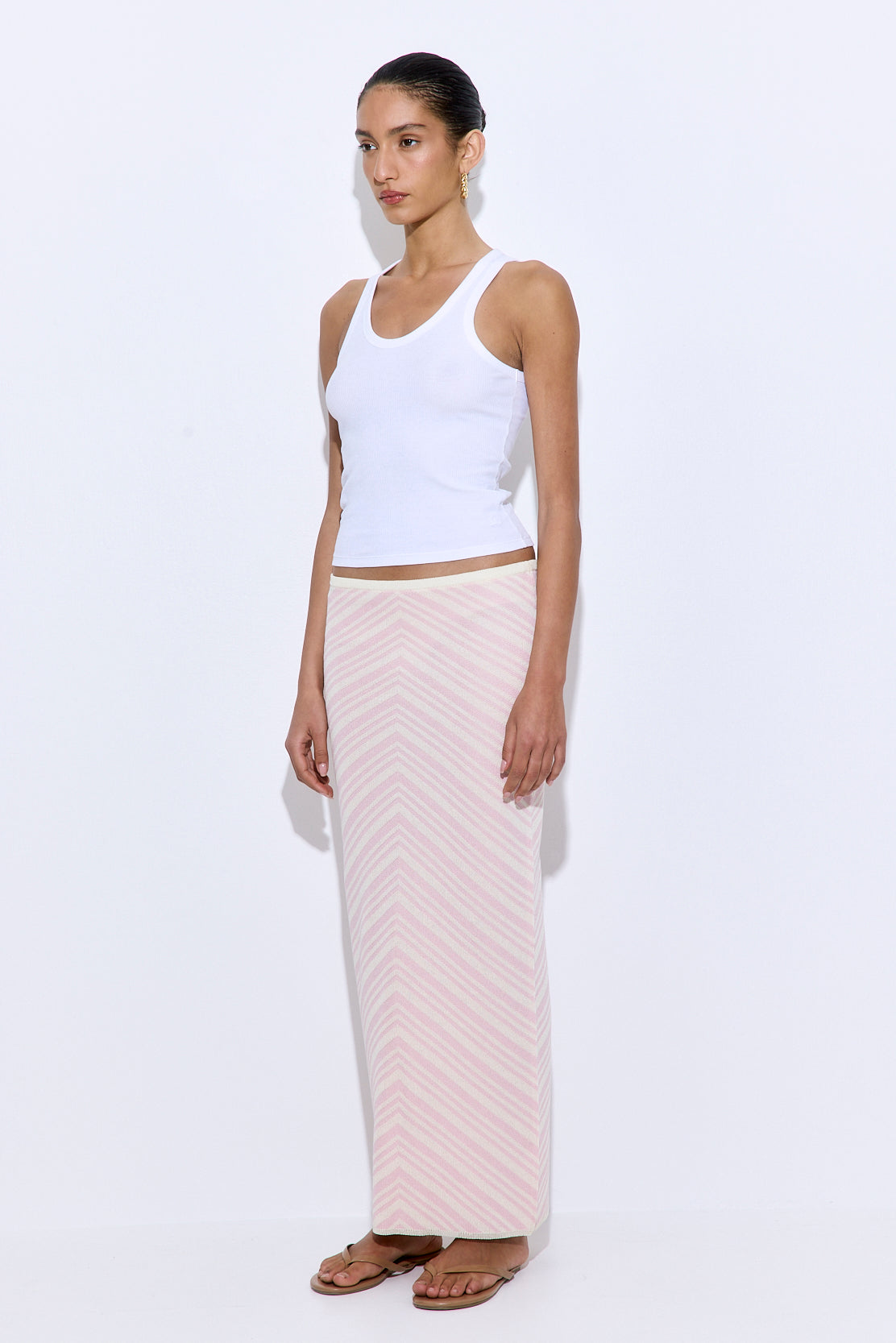 Pattern Knitted Maxi Skirt