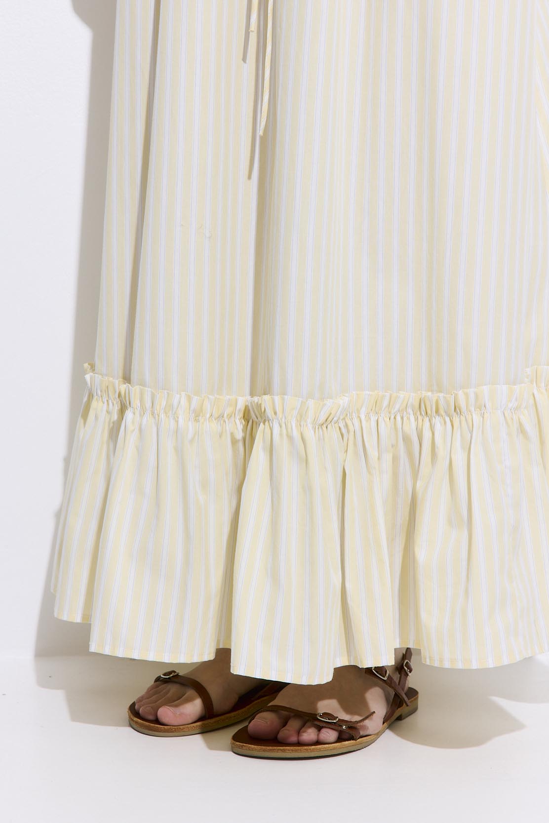 Ruffled Poplin Maxi Skirt - Dé Rococo