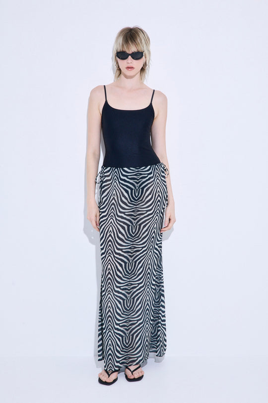 Semi Sheer Maxi Skirt - Dé Rococo