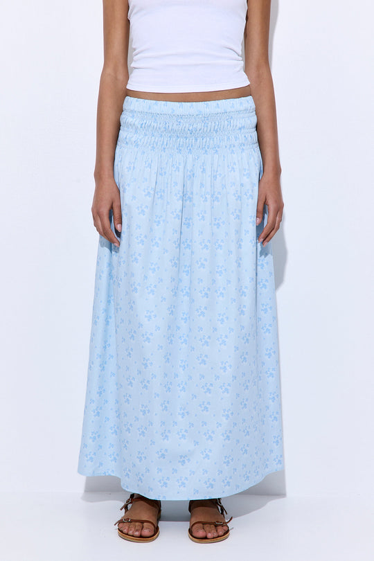 Shirred Waist Maxi Skirt - Dé Rococo