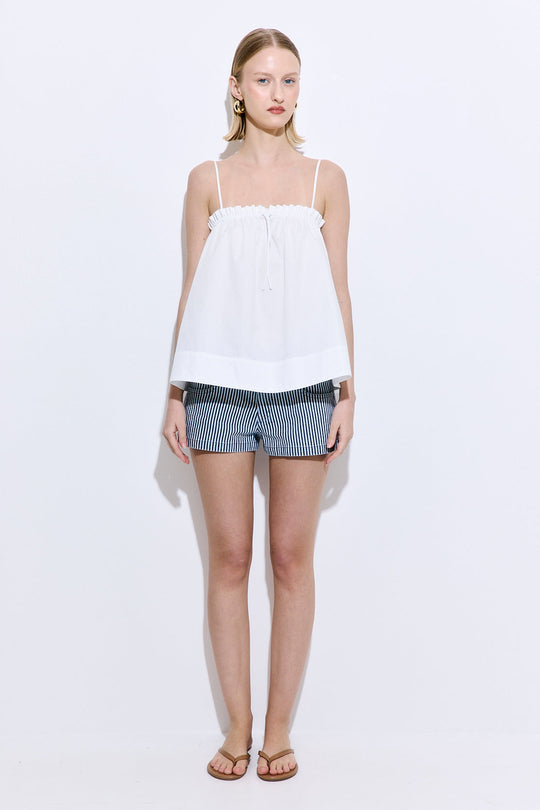 Ruffled Poplin Strappy Top - Dé Rococo