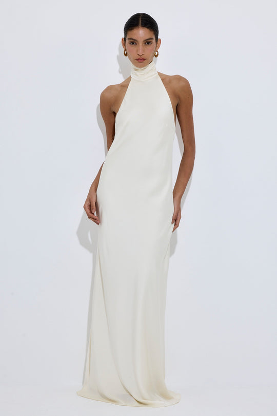 Limited Edition Collared Satin Dress - Dé Rococo