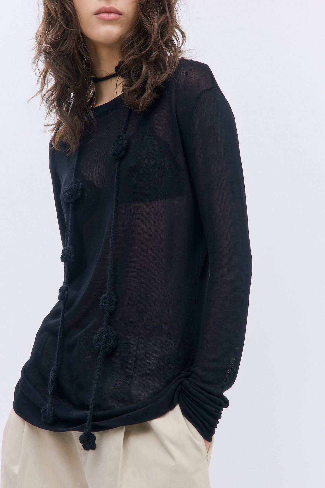 Semi Sheer Long Sleeve