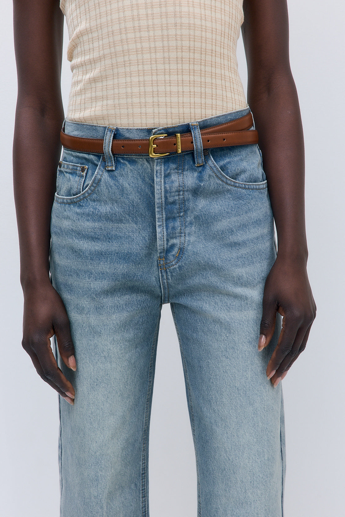 No.5| High Waist Straight Cropped Denim - Dé Rococo