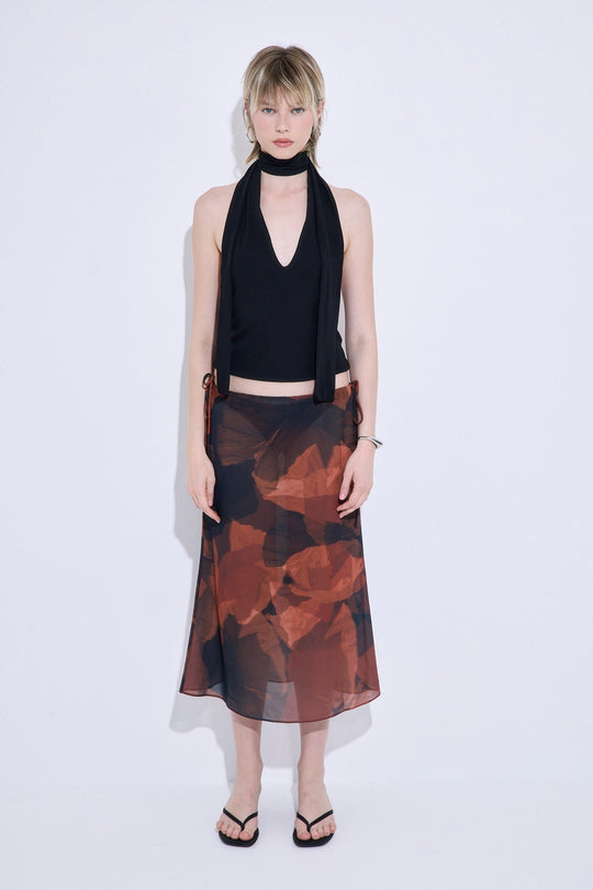 Semi Sheer Midi Skirt - Dé Rococo