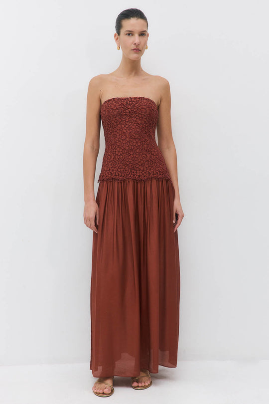 Lace Drop Waist Maxi Dress - Dé Rococo