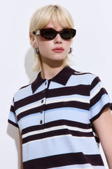 Short Sleeved Knitted Polo Shirt