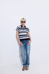 Short Sleeved Knitted Polo Shirt