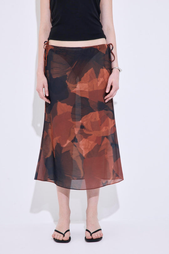 Semi Sheer Midi Skirt - Dé Rococo