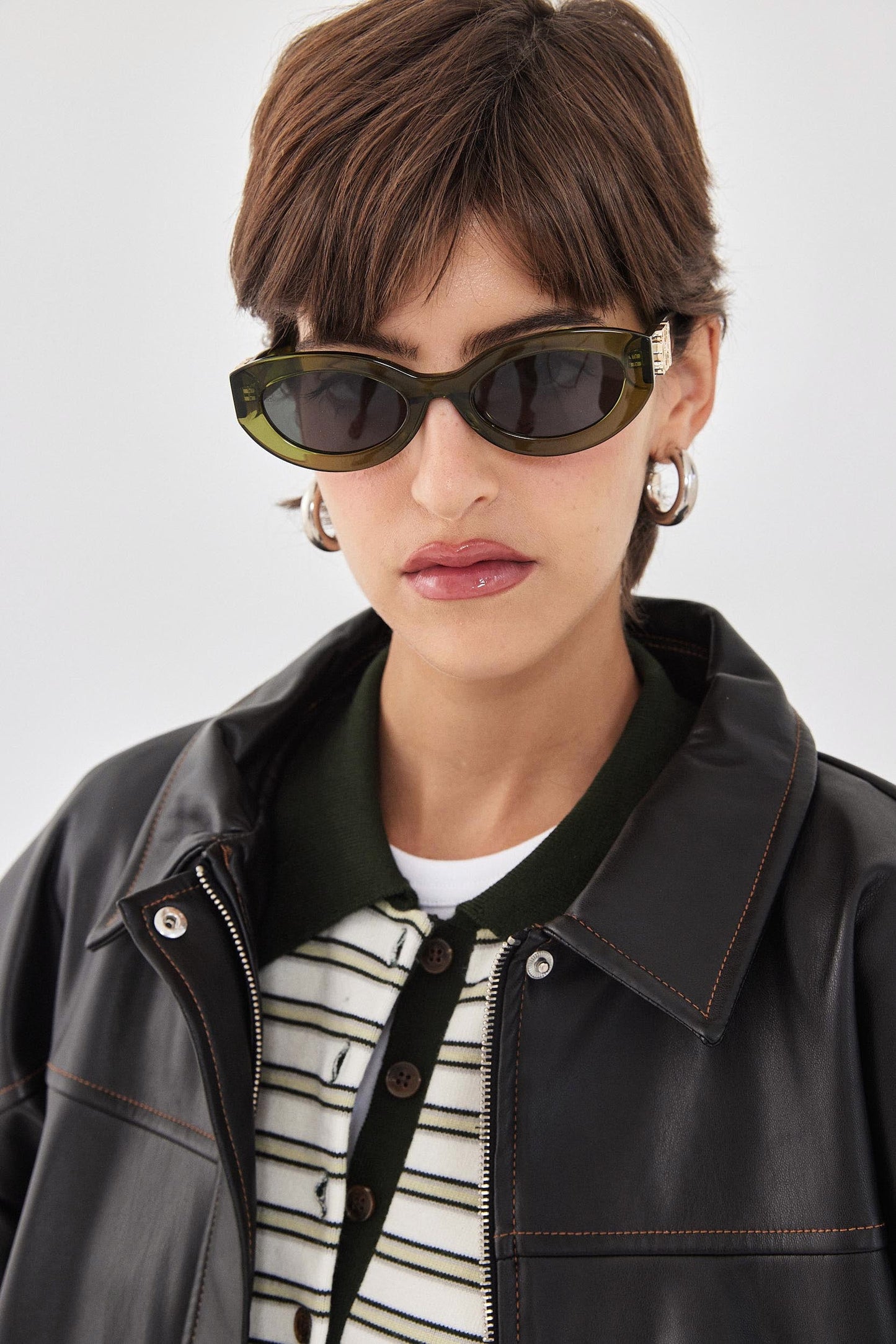 Vegan Leather Bomber Jacket - Dé Rococo