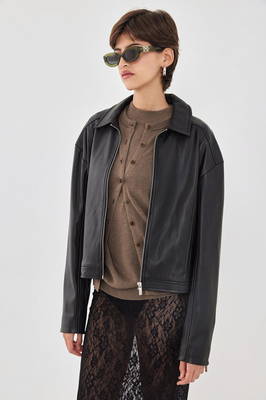 Vegan Leather Jacket - Dé Rococo