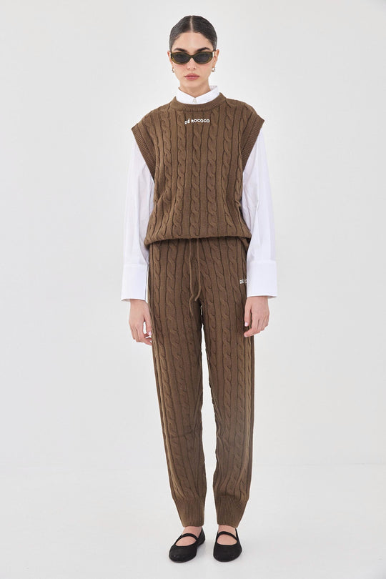 Cable-Knit Jogger - Dé Rococo