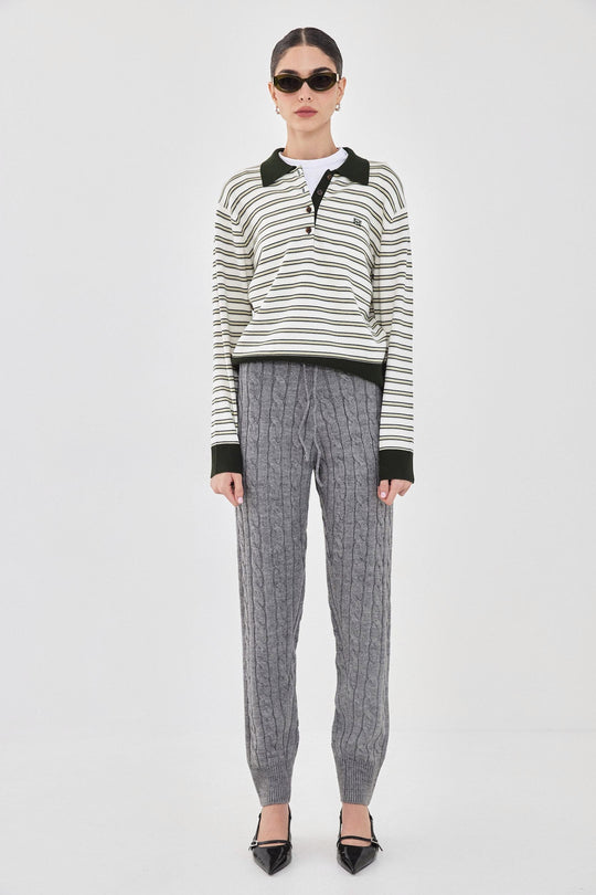 Cable-Knit Jogger - Dé Rococo