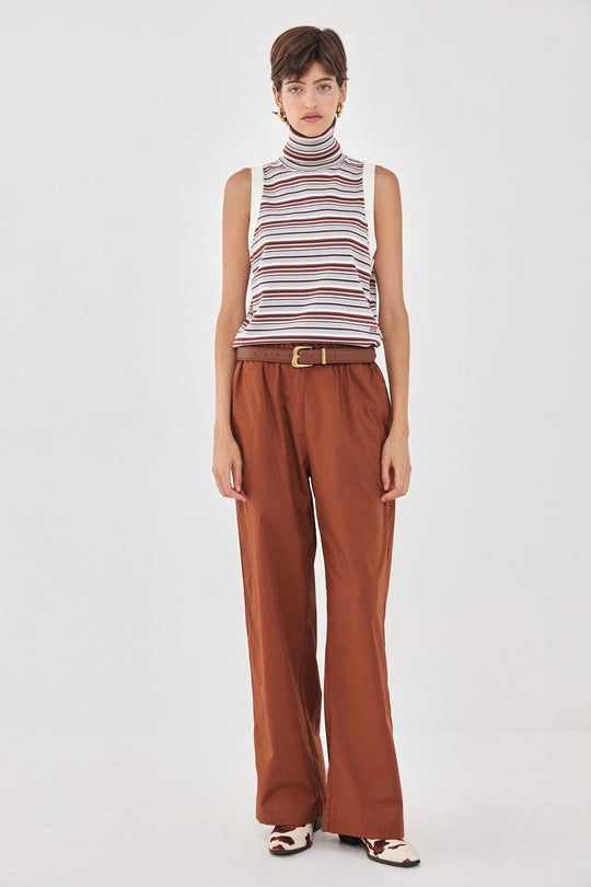 Sleeveless Knit Turtleneck Top - Dé Rococo